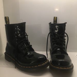 Black shiny doc martens
